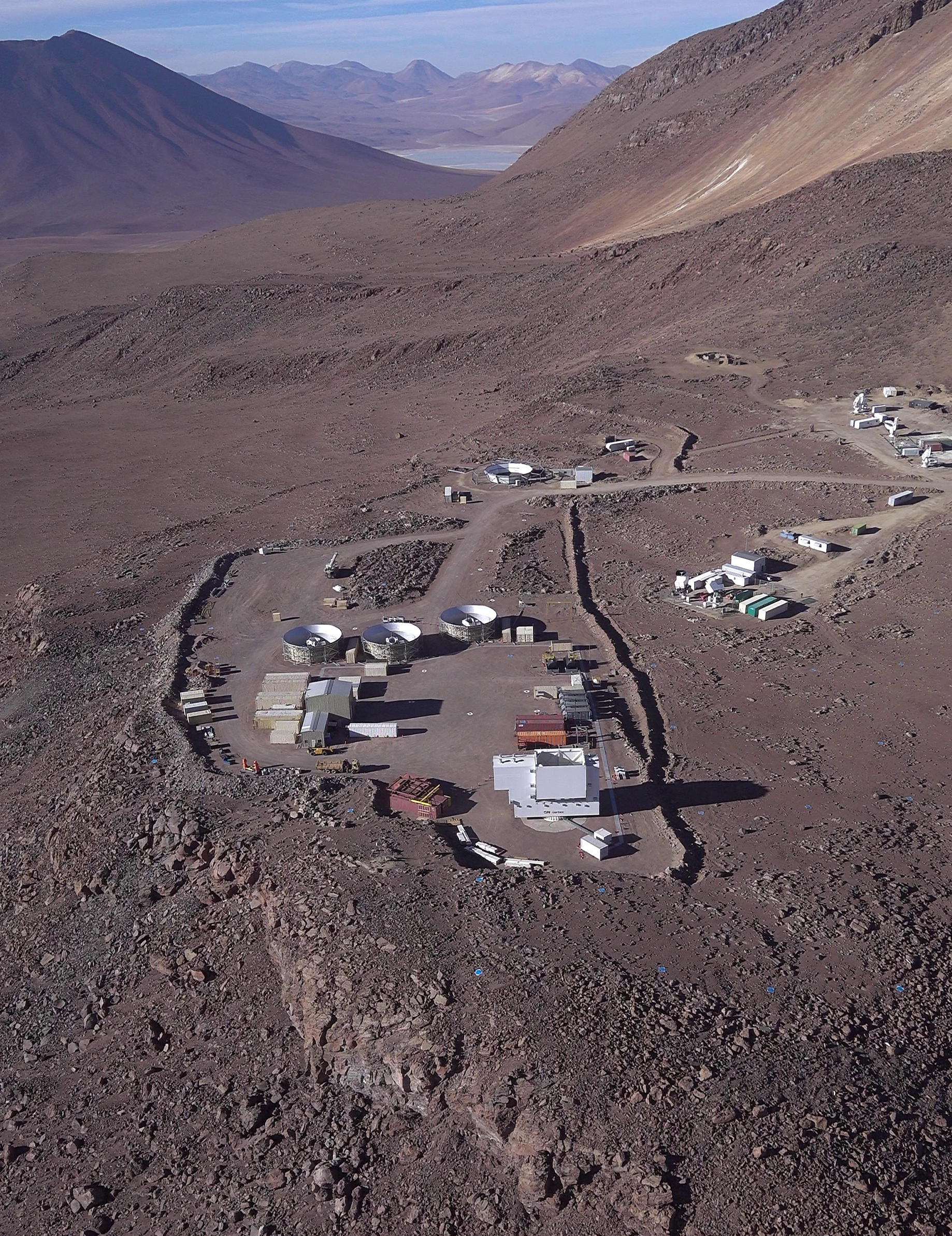 Simons Observatory telescopes in the Atacama Desert